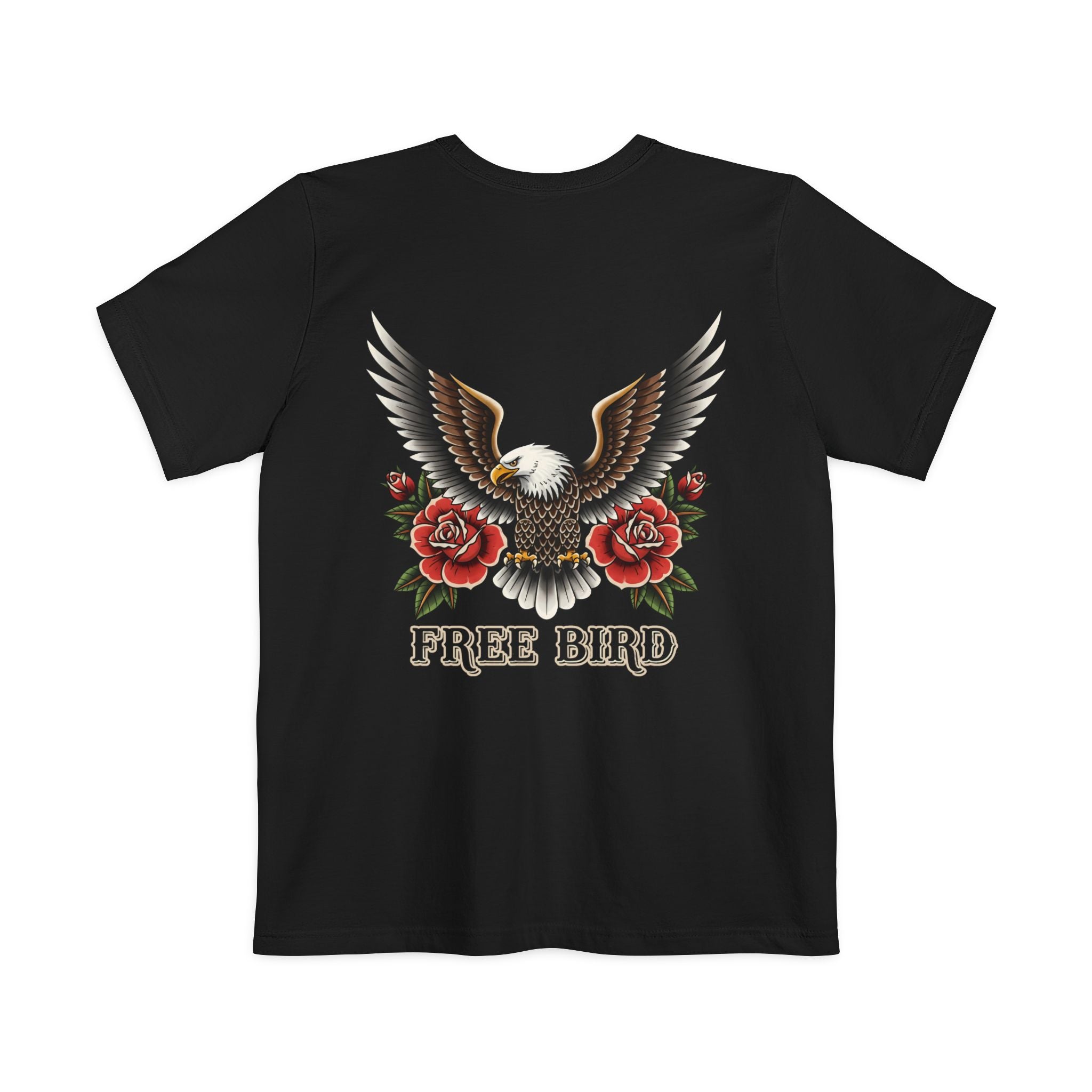 Free Bird Eagle Pocket T-Shirt — Vintage Rose Motorcycle Tee