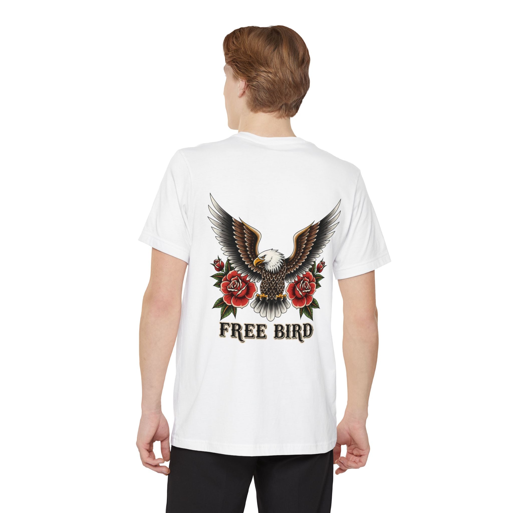 Free Bird Eagle Pocket T-Shirt — Vintage Rose Motorcycle Tee