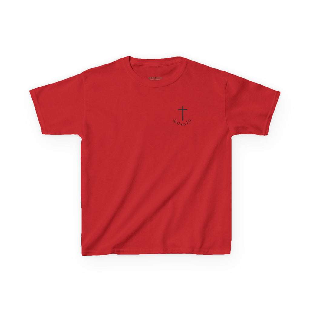 Be Strong & Courageous — Small Cross Chest Design