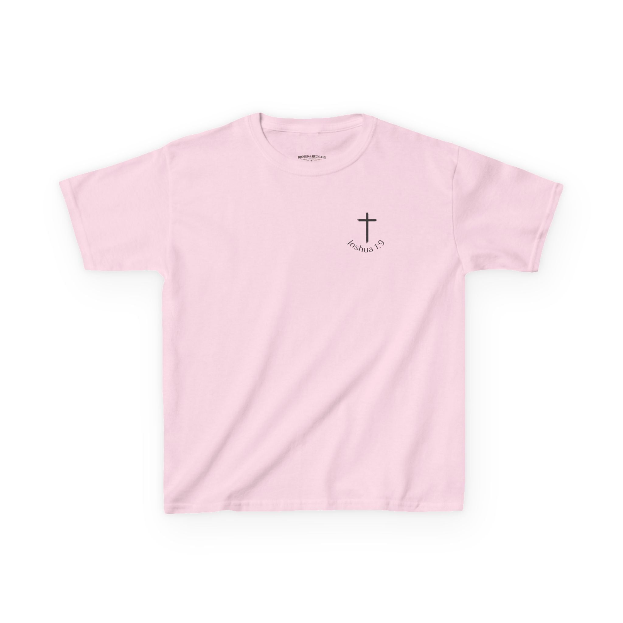 Be Strong & Courageous — Small Cross Chest Design