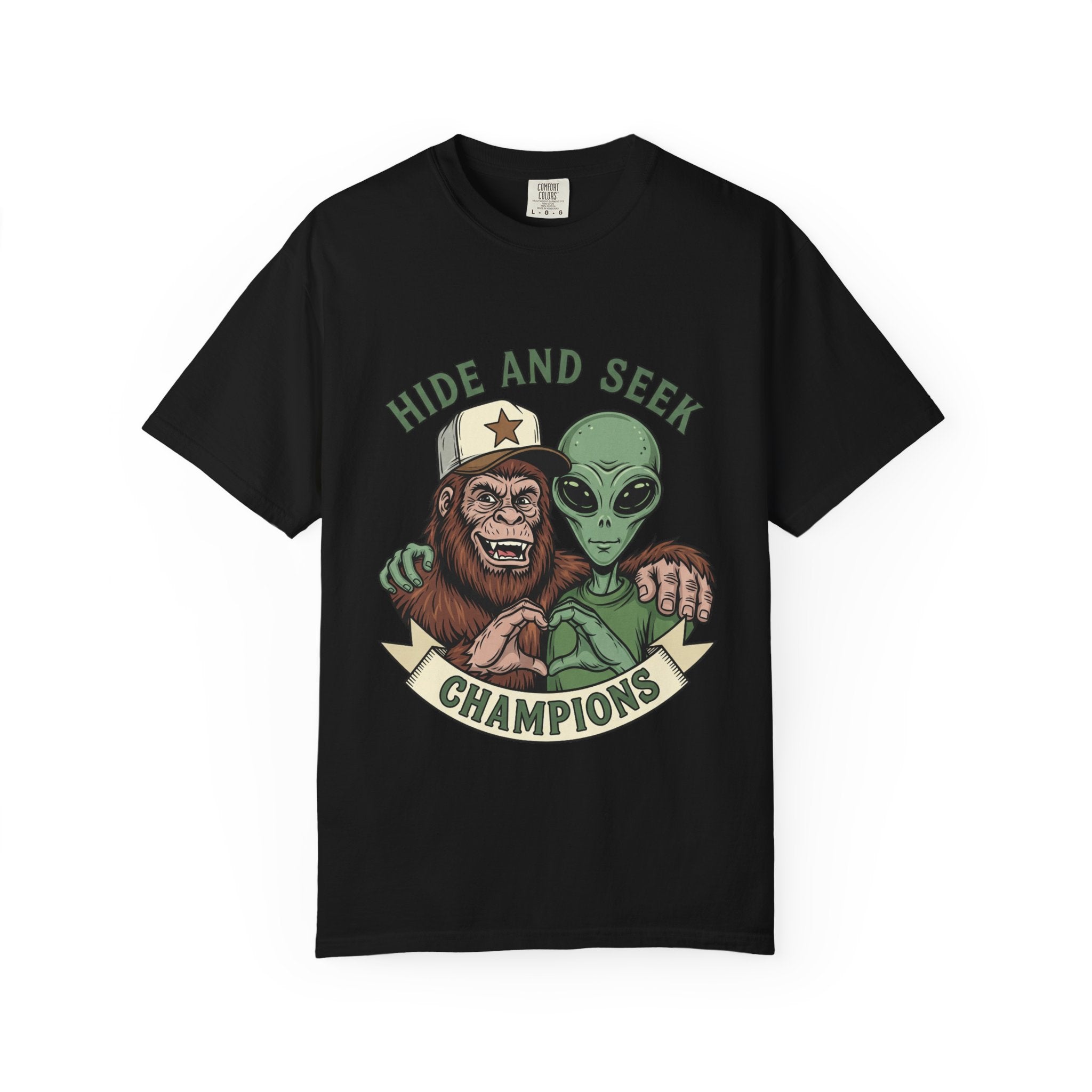 Hide and Seek Champions T-Shirt — Alien & Ape Graphic Tee