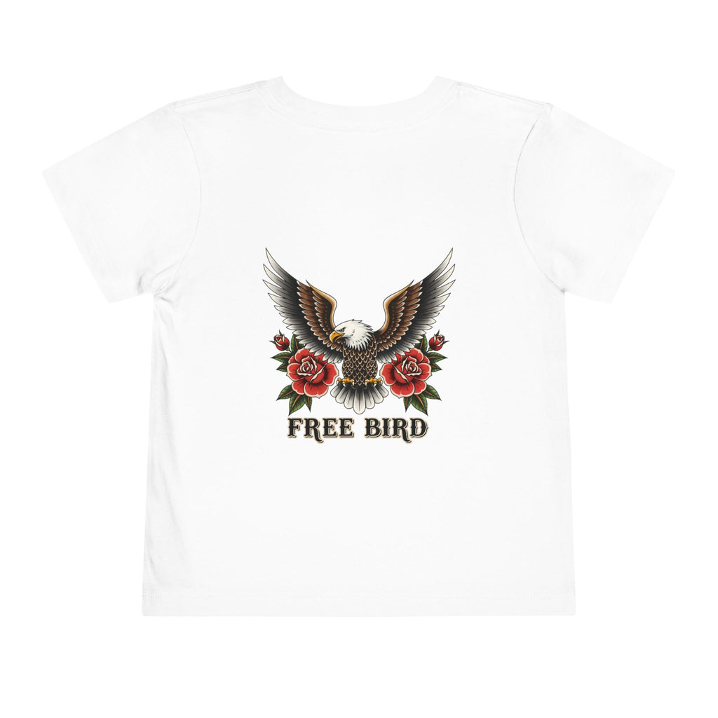 Toddler Tee — 'Free Bird' Eagle & Roses Graphic
