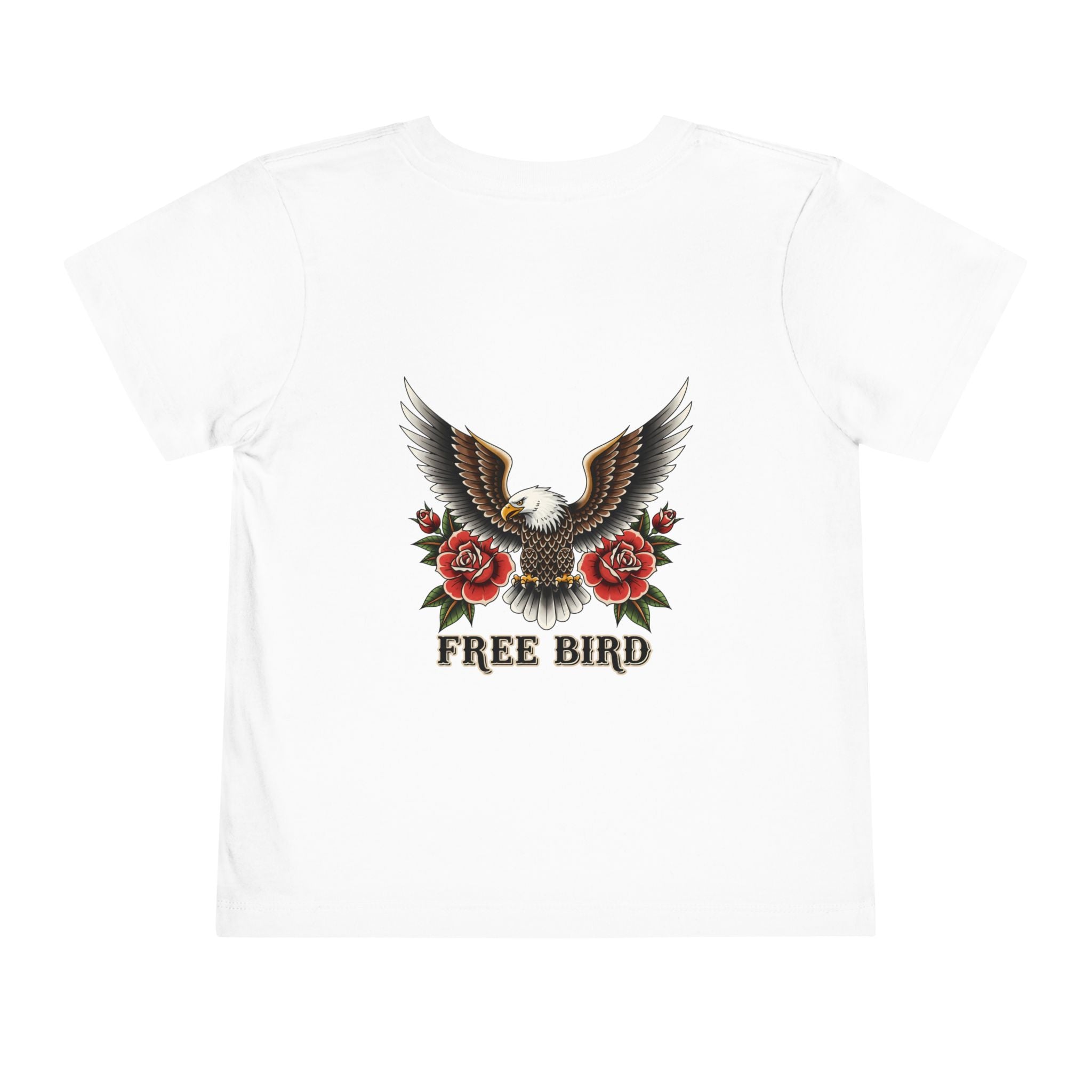 Toddler Tee — 'Free Bird' Eagle & Roses Graphic