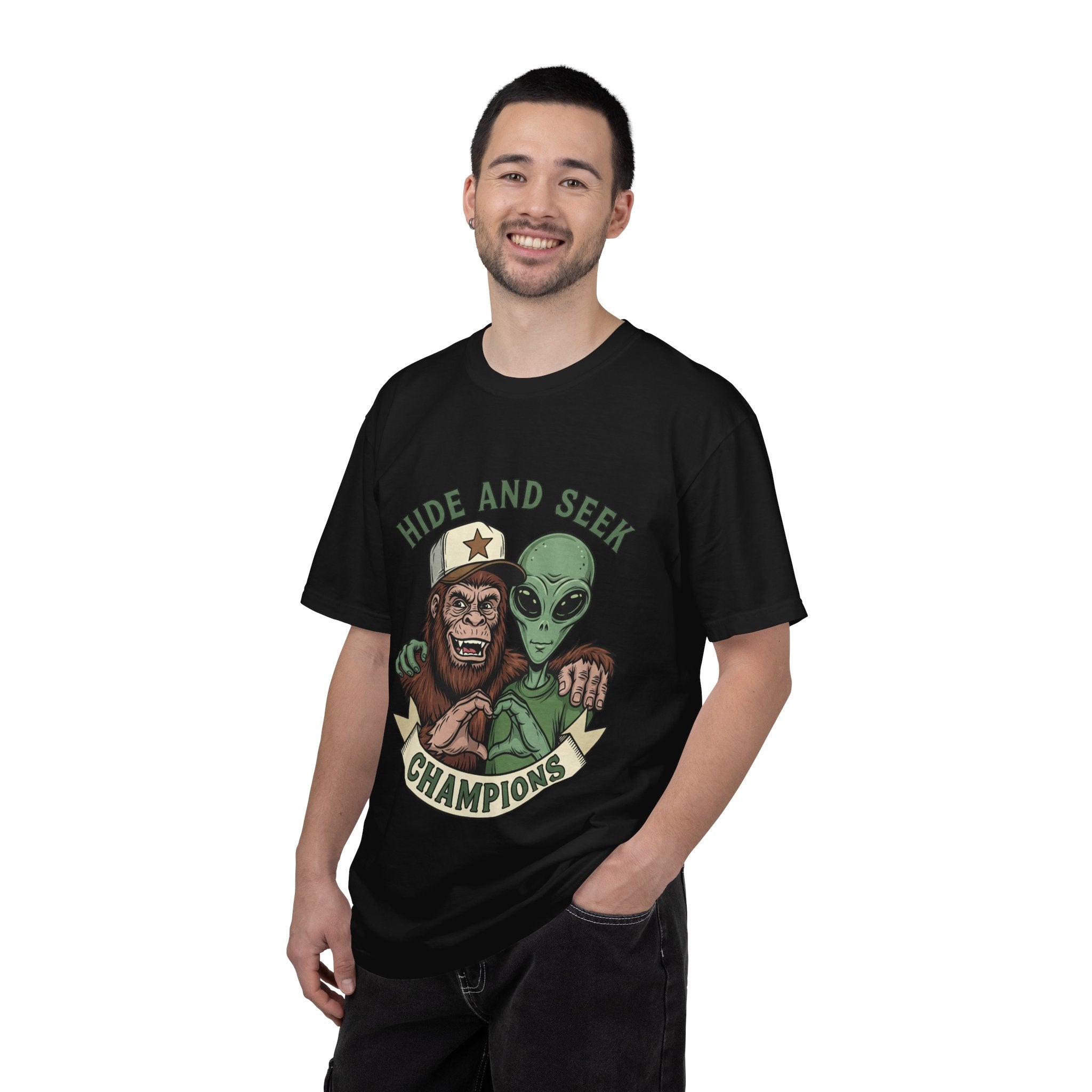 Hide and Seek Champions T-Shirt — Alien & Ape Graphic Tee