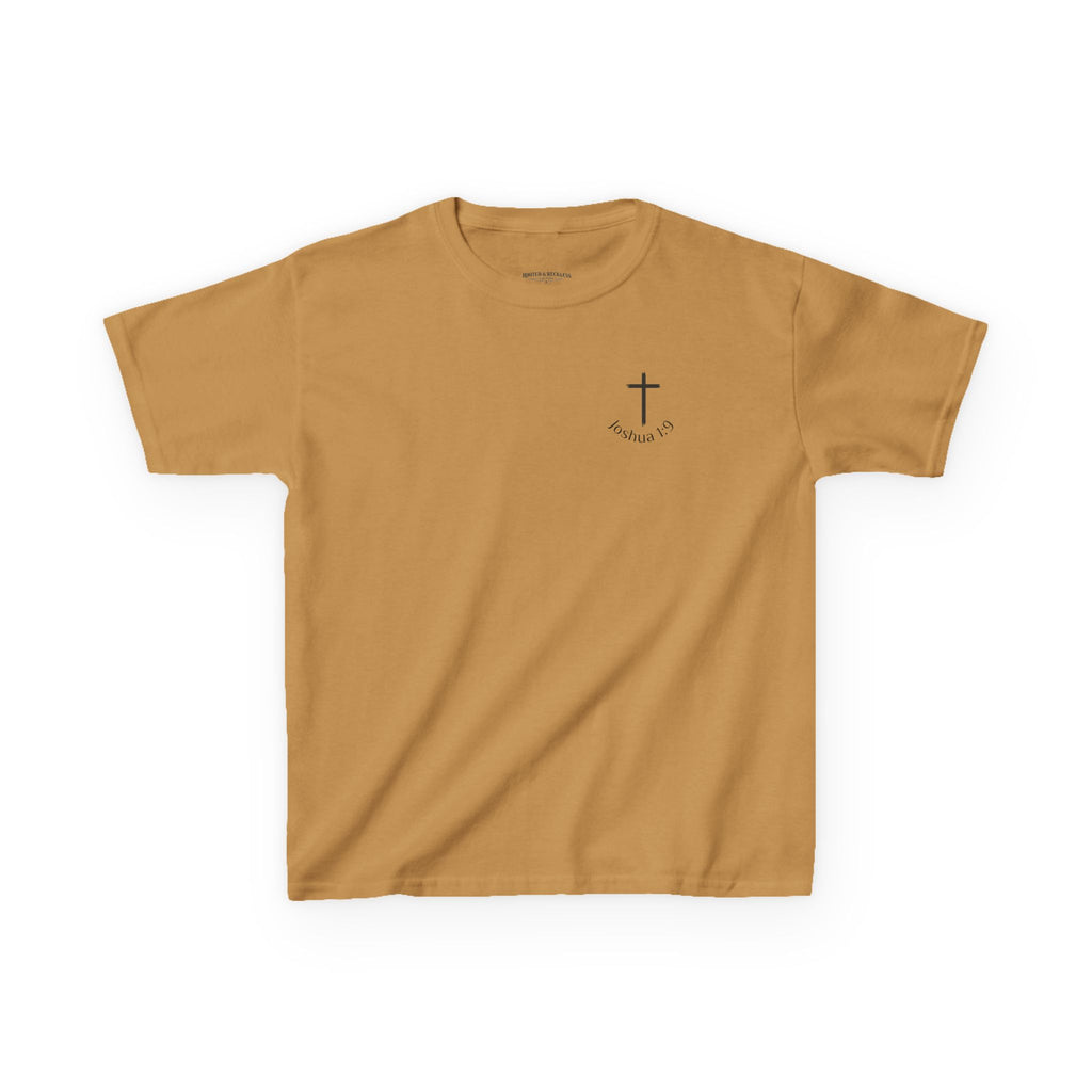 Be Strong & Courageous — Small Cross Chest Design