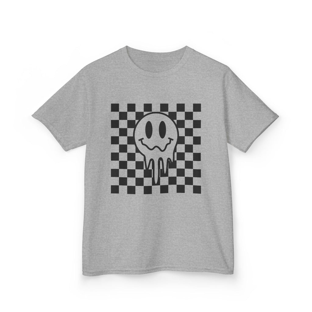 Checkered Smiley Kids T-Shirt