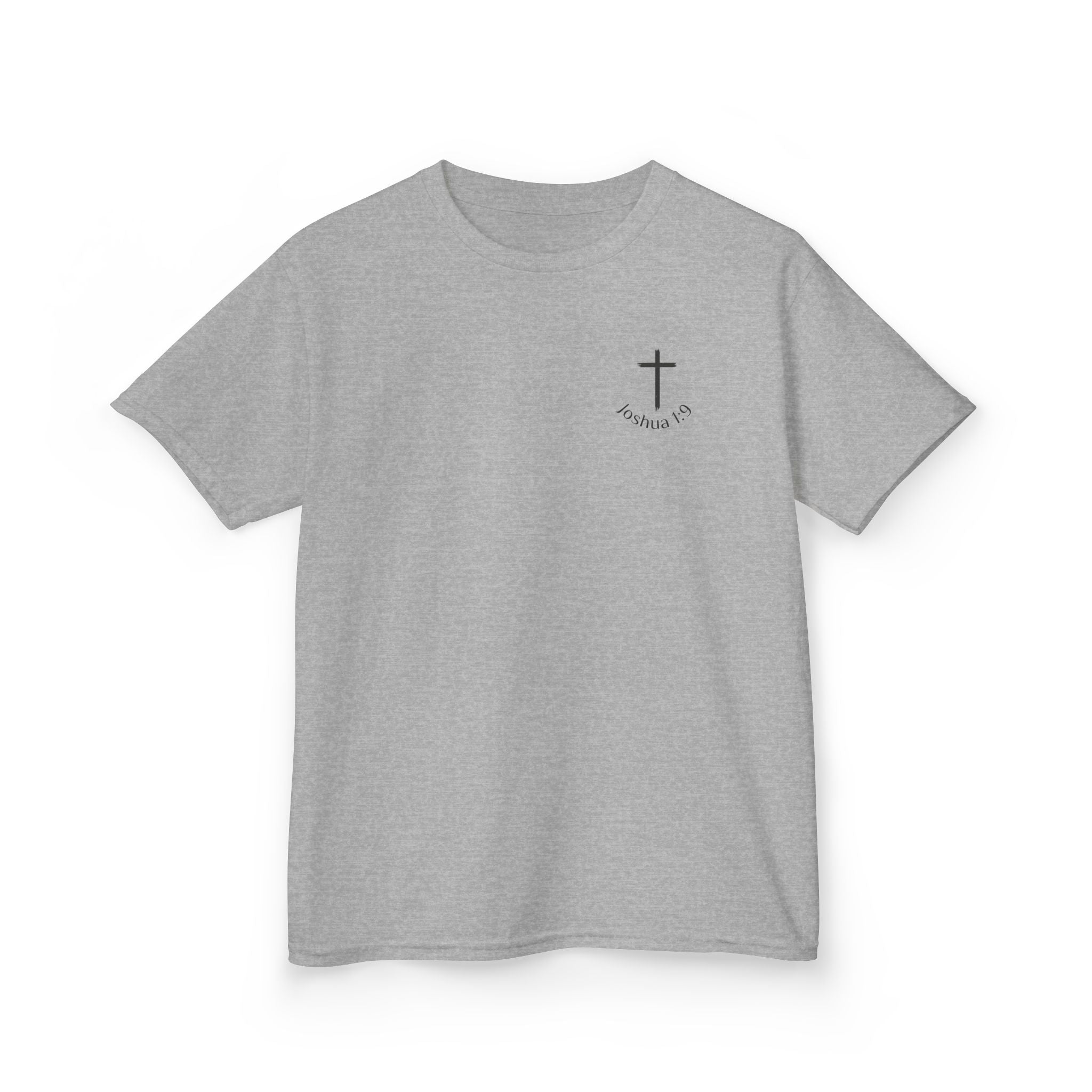 Be Strong & Courageous — Small Cross Chest Design