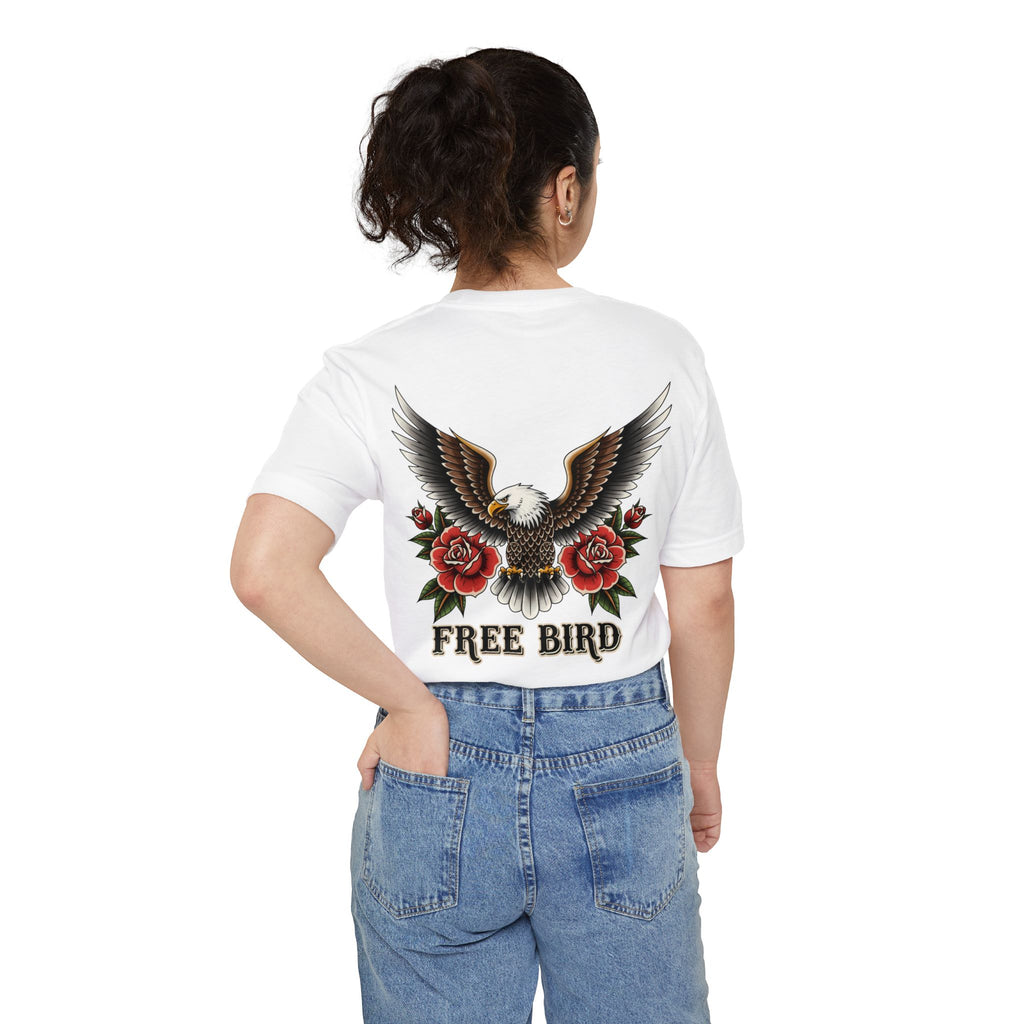 Free Bird Eagle Pocket T-Shirt — Vintage Rose Motorcycle Tee
