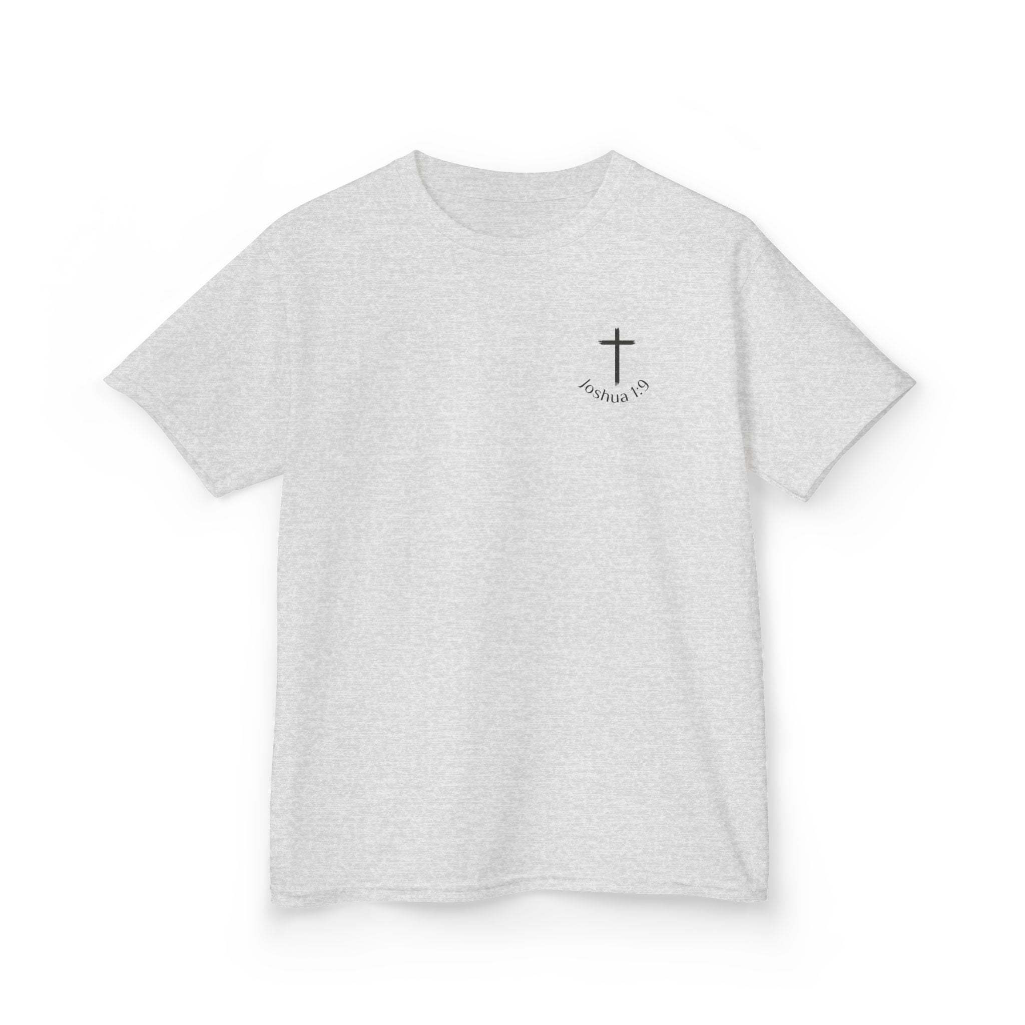 Be Strong & Courageous — Small Cross Chest Design