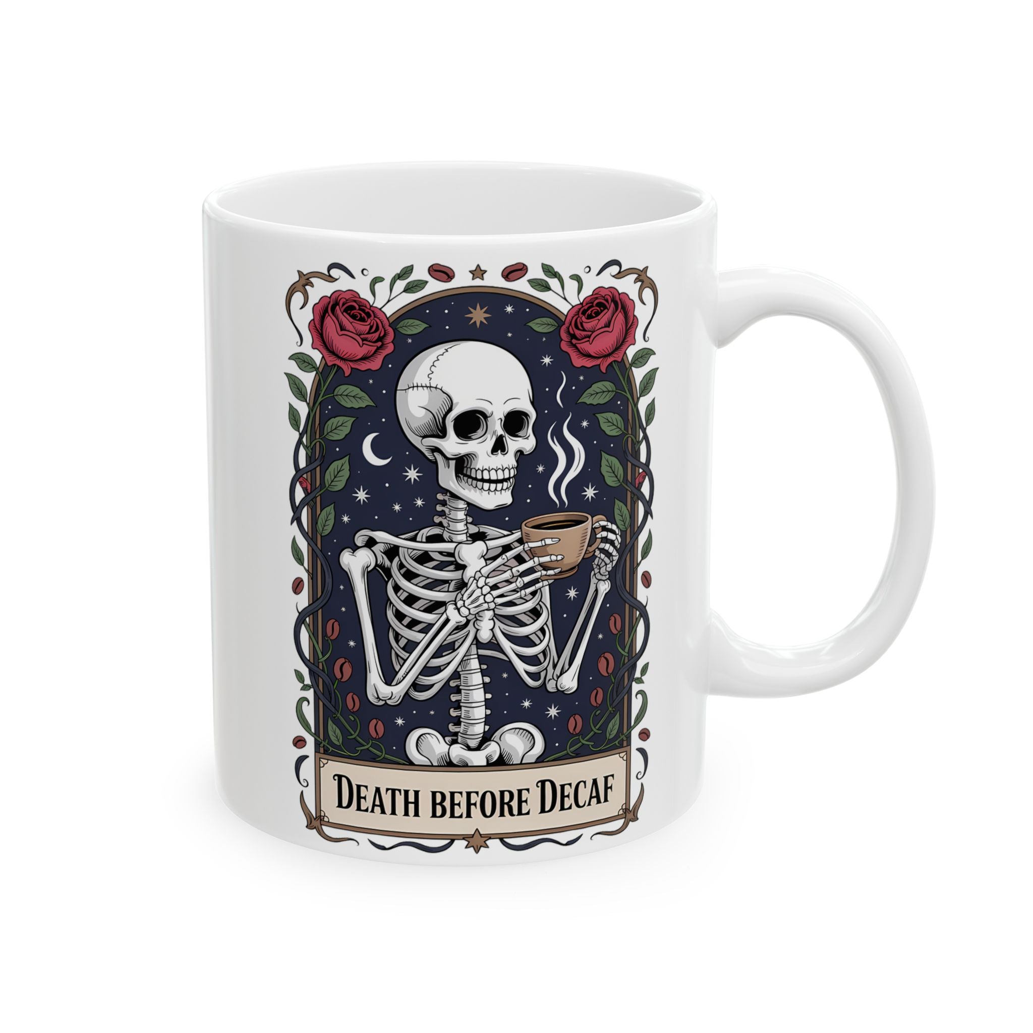 Death before Decaf Coffee Mug