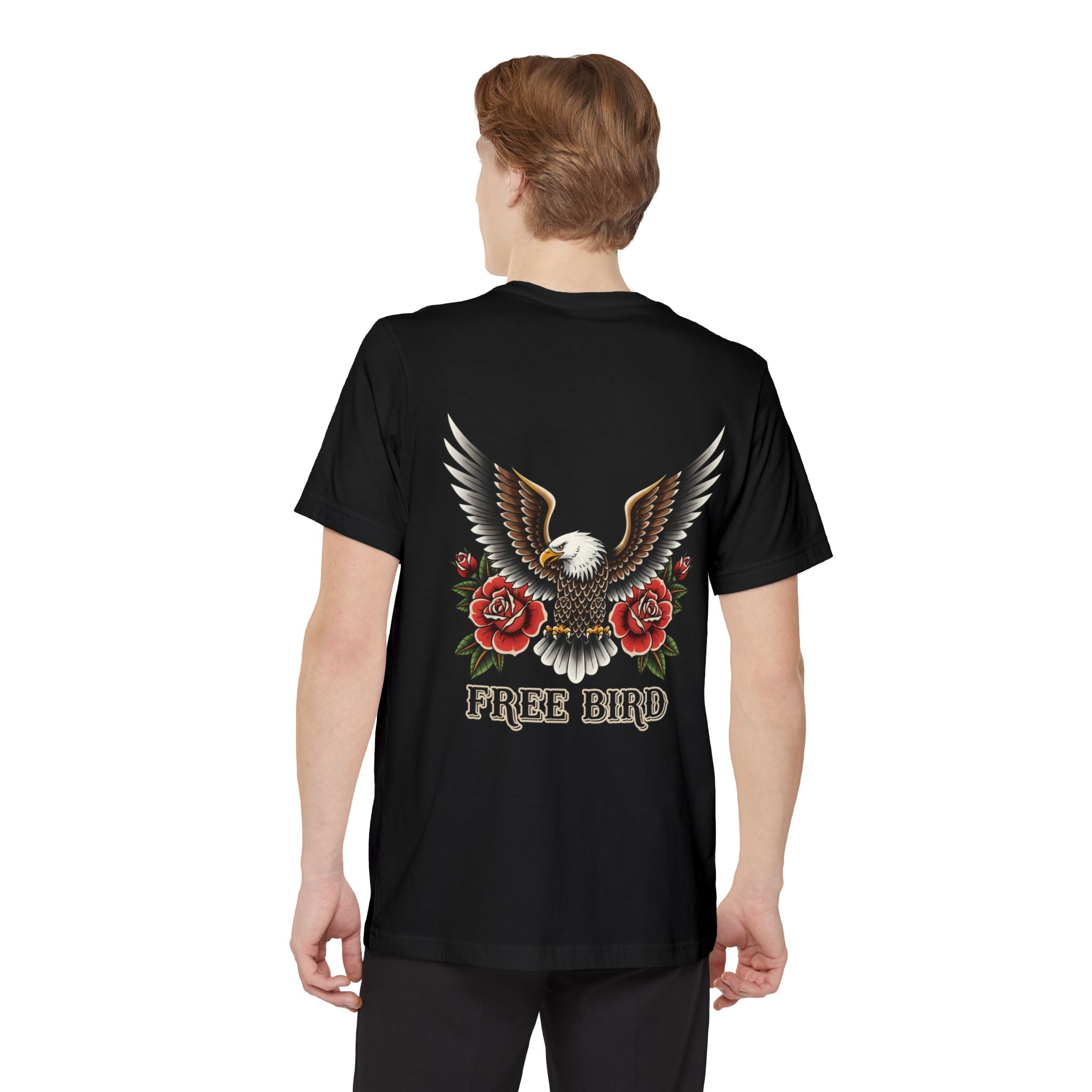 Free Bird Eagle Pocket T-Shirt — Vintage Rose Motorcycle Tee