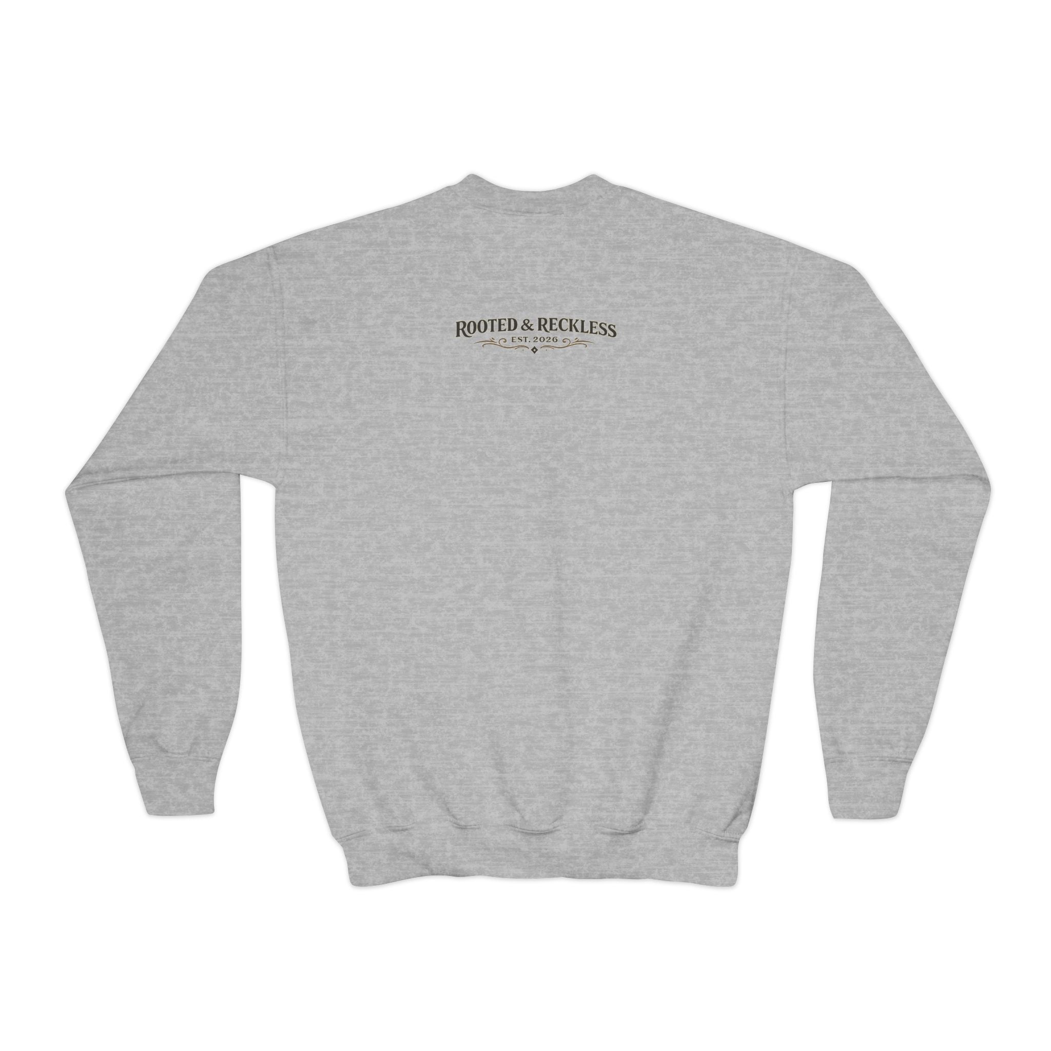 Youth — 'Stay Positive' Shark Graphic Crewneck