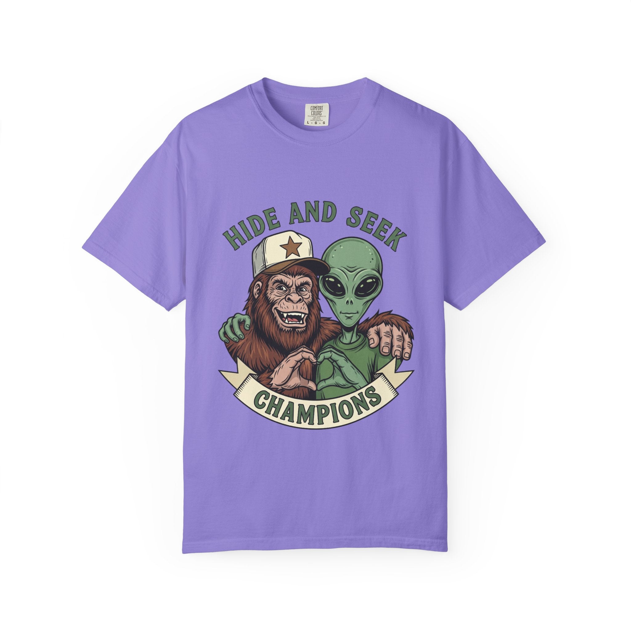 Hide and Seek Champions T-Shirt — Alien & Ape Graphic Tee