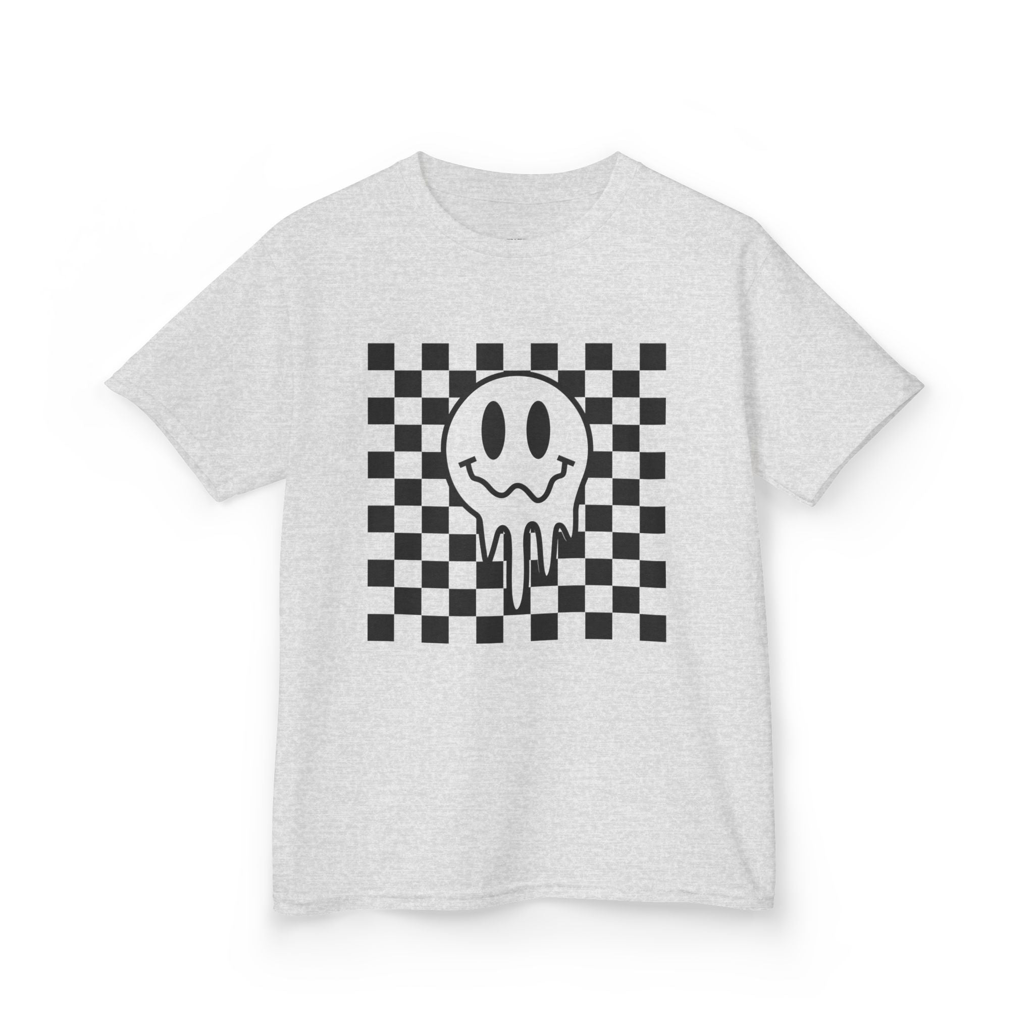 Checkered Smiley Kids T-Shirt