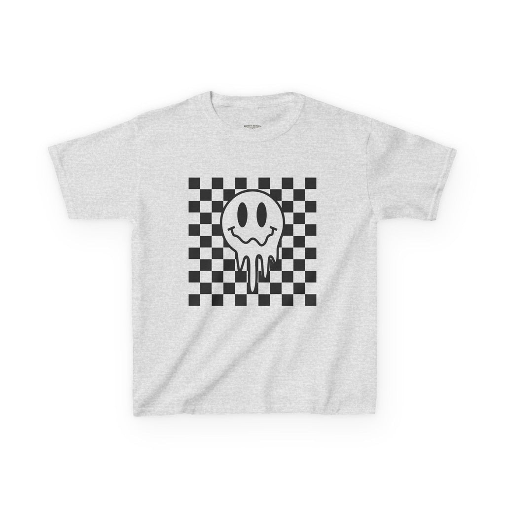 Checkered Smiley Kids T-Shirt