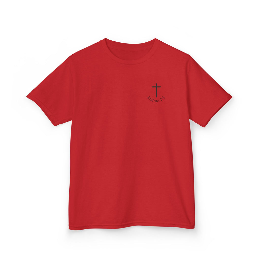 Be Strong & Courageous — Small Cross Chest Design