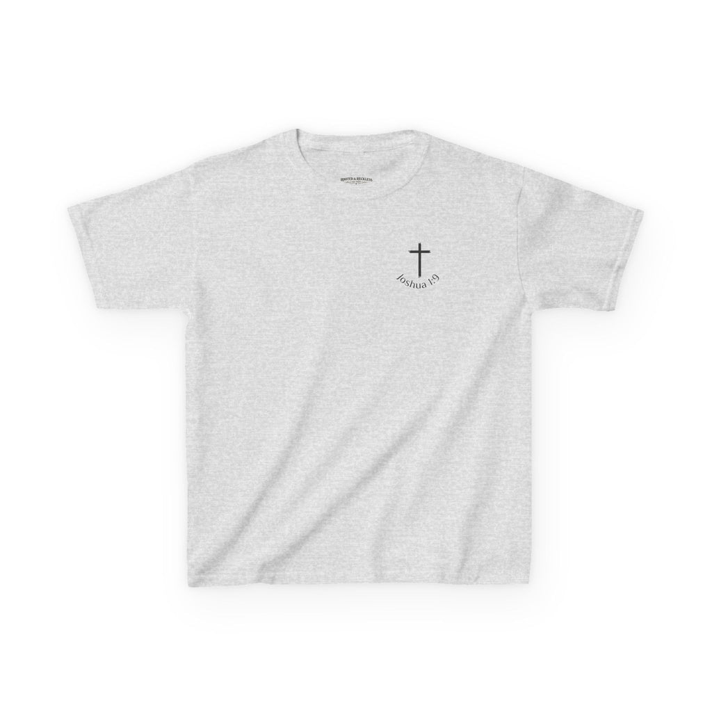 Be Strong & Courageous — Small Cross Chest Design