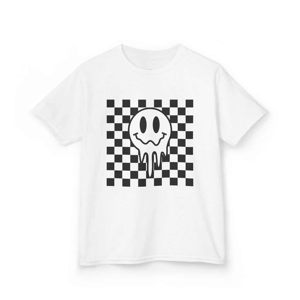 Checkered Smiley Kids T-Shirt