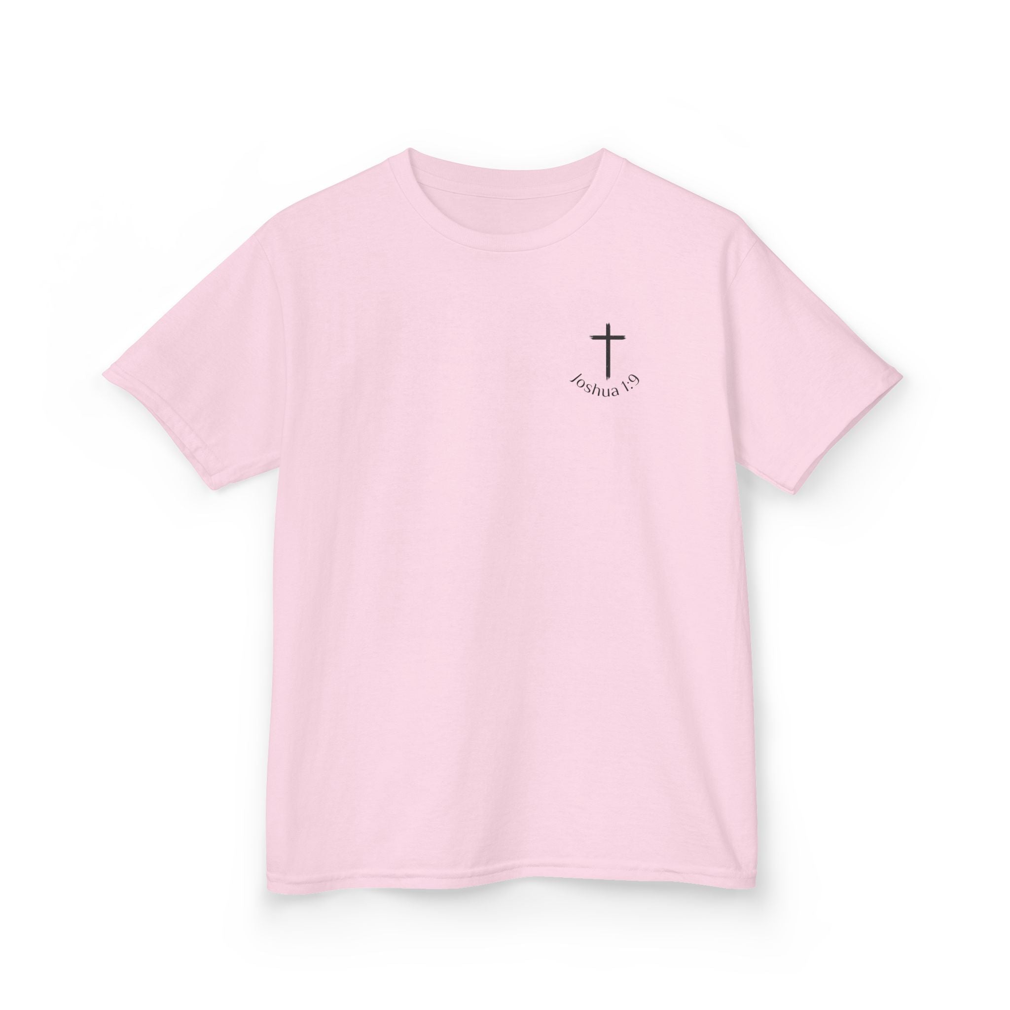 Be Strong & Courageous — Small Cross Chest Design