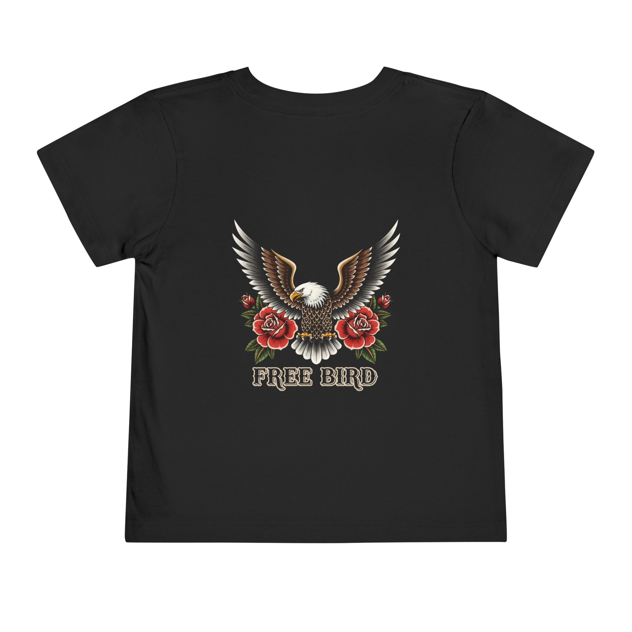 Toddler Tee — 'Free Bird' Eagle & Roses Graphic