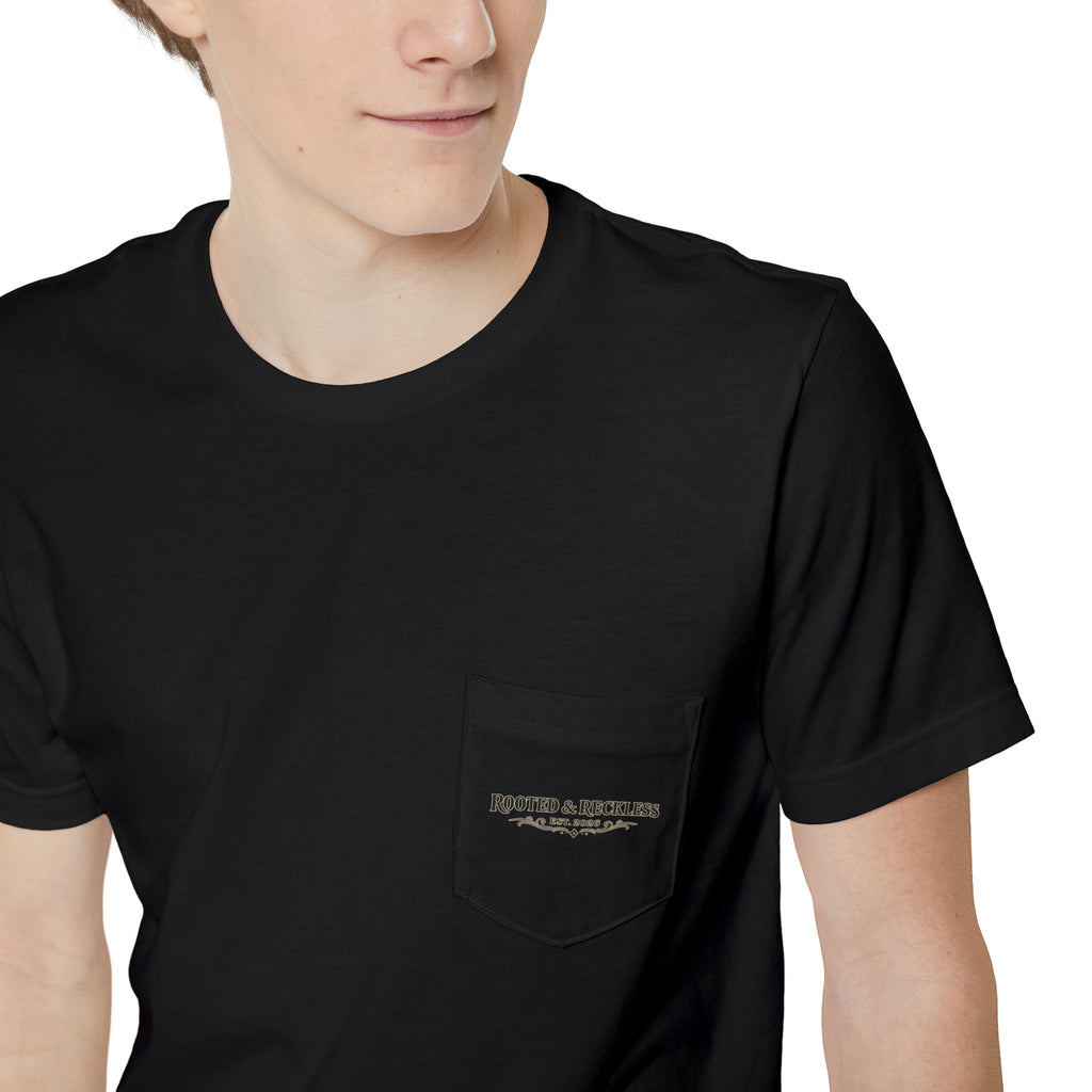 Free Bird Eagle Pocket T-Shirt — Vintage Rose Motorcycle Tee