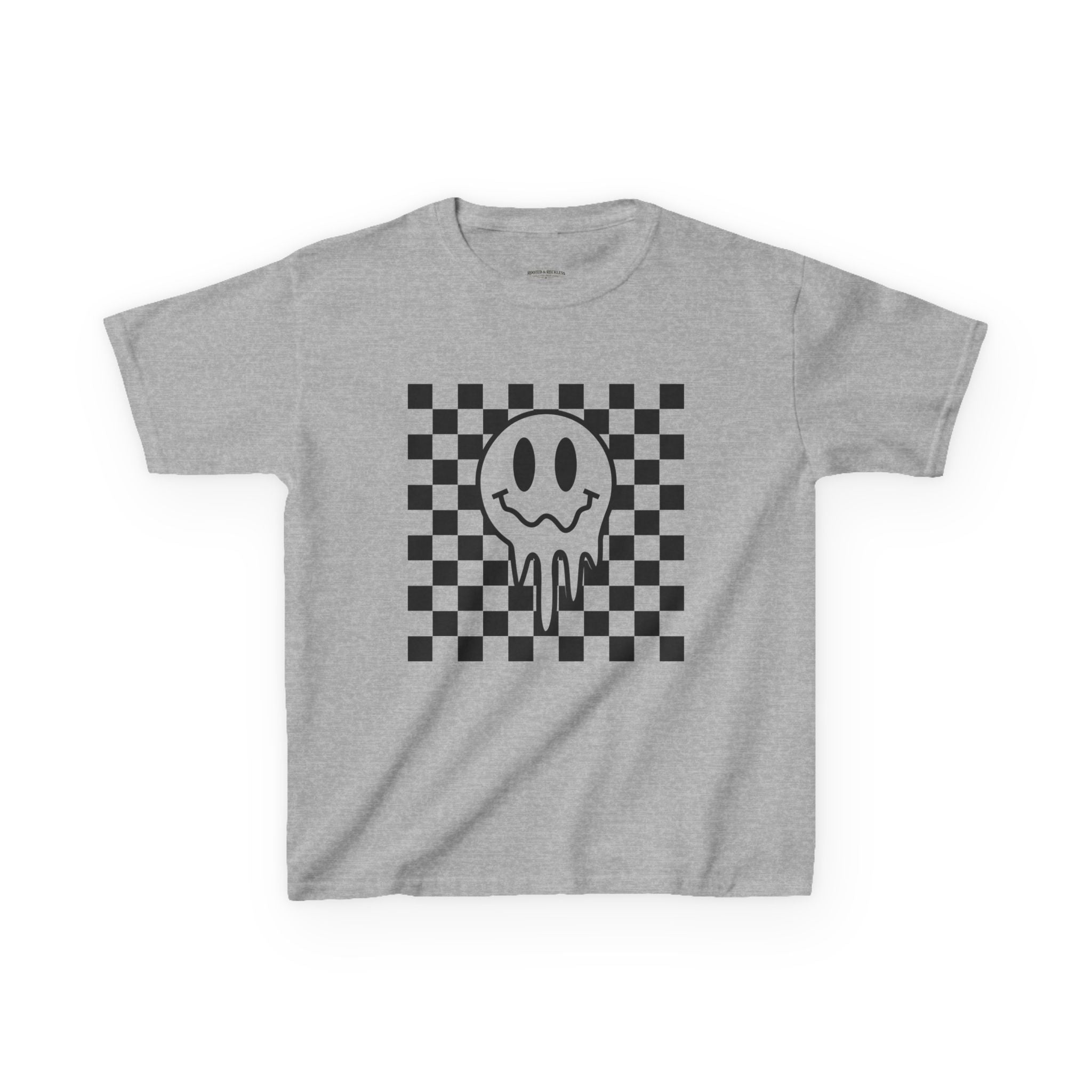 Checkered Smiley Kids T-Shirt