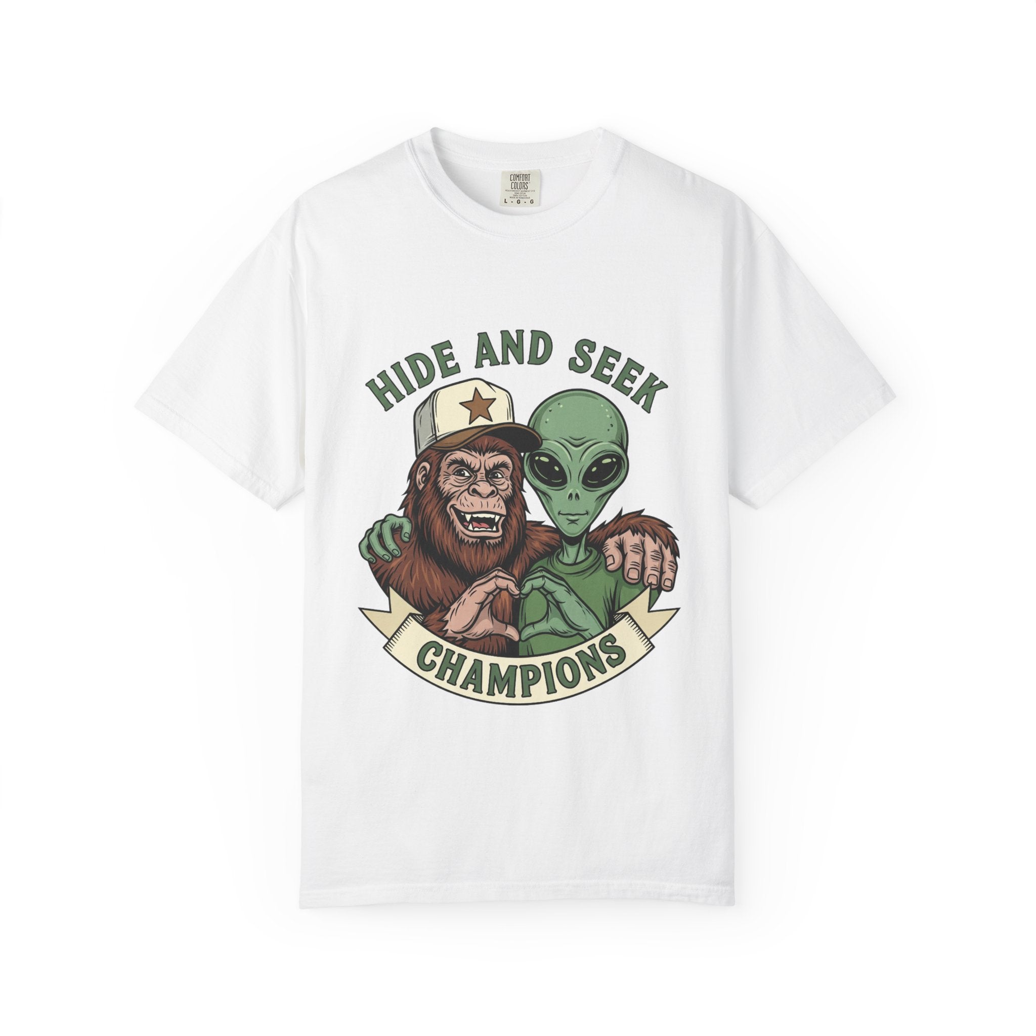 Hide and Seek Champions T-Shirt — Alien & Ape Graphic Tee