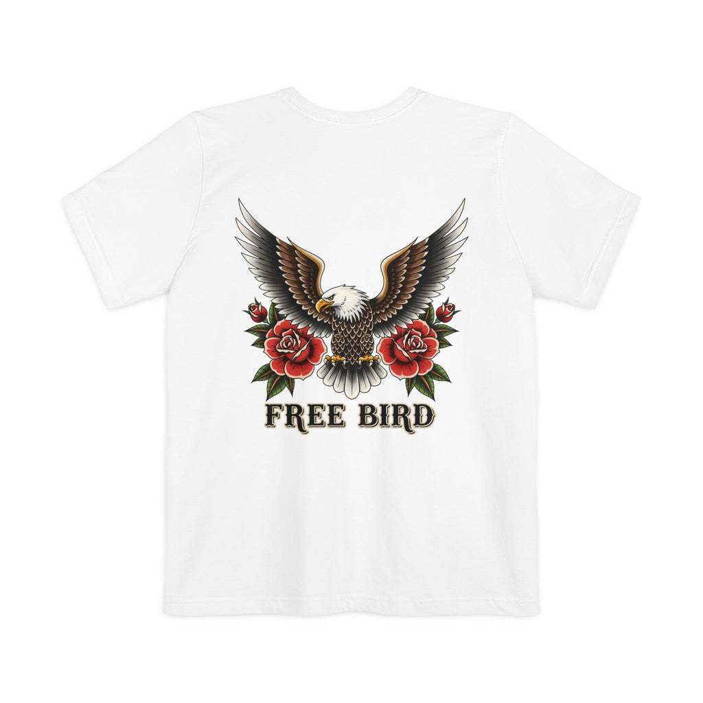Free Bird Eagle Pocket T-Shirt — Vintage Rose Motorcycle Tee