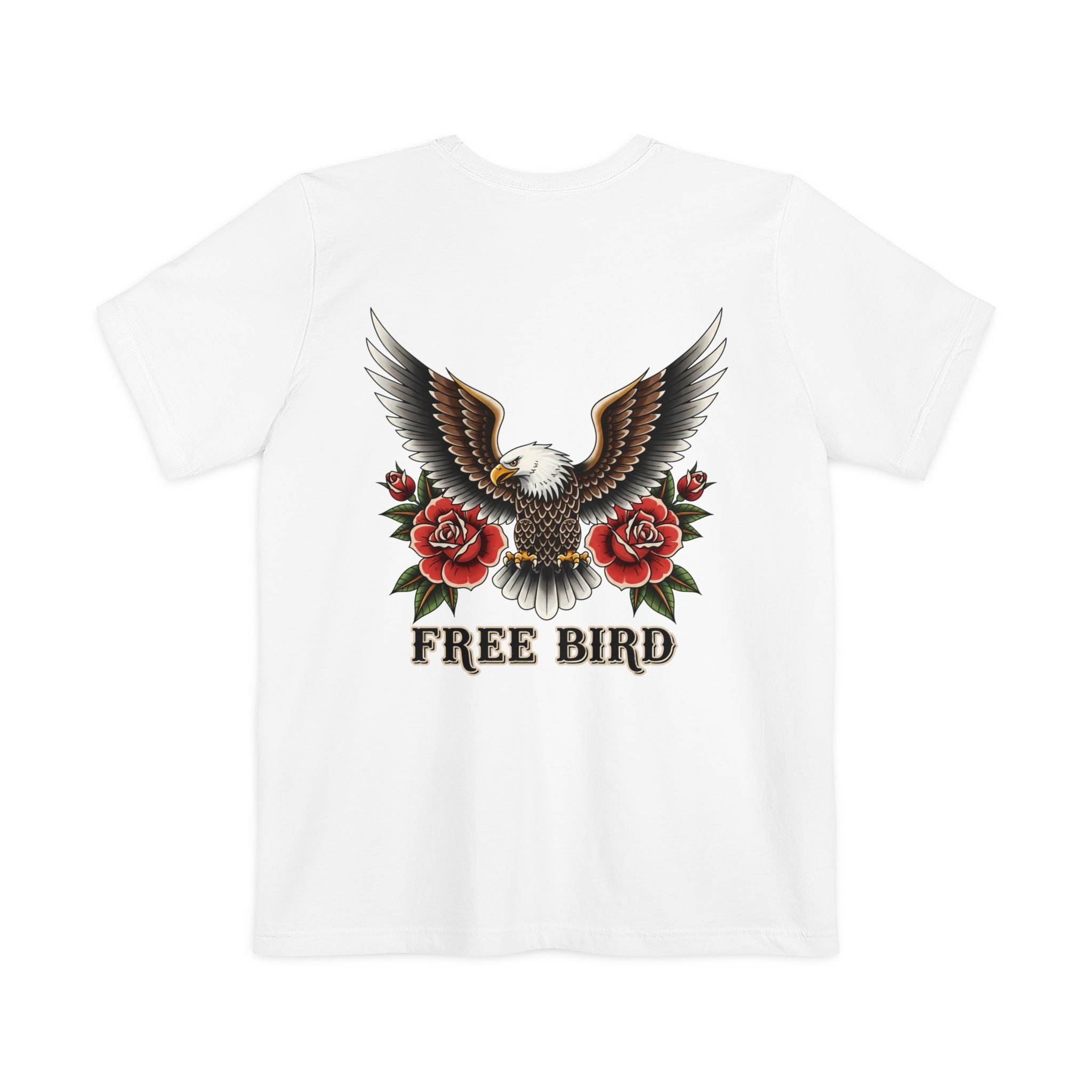 Free Bird Eagle Pocket T-Shirt — Vintage Rose Motorcycle Tee