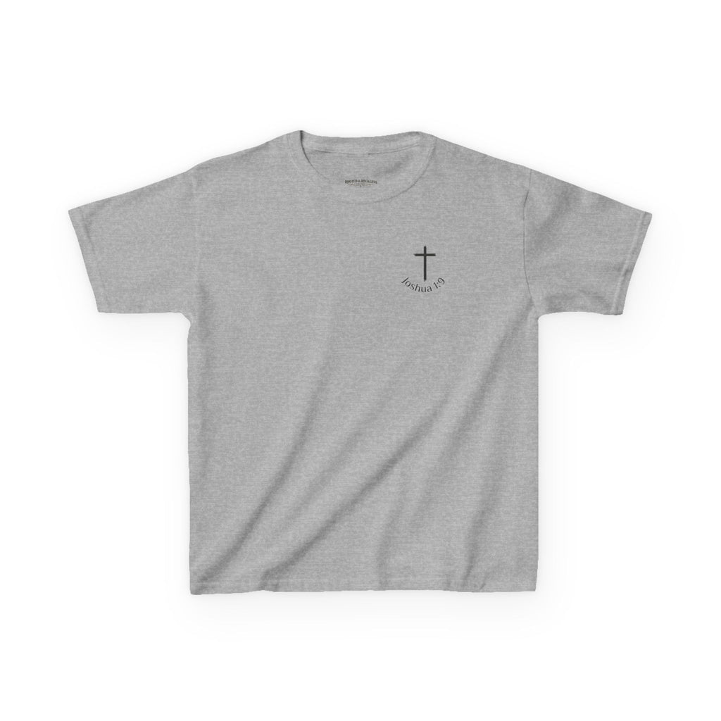 Be Strong & Courageous — Small Cross Chest Design