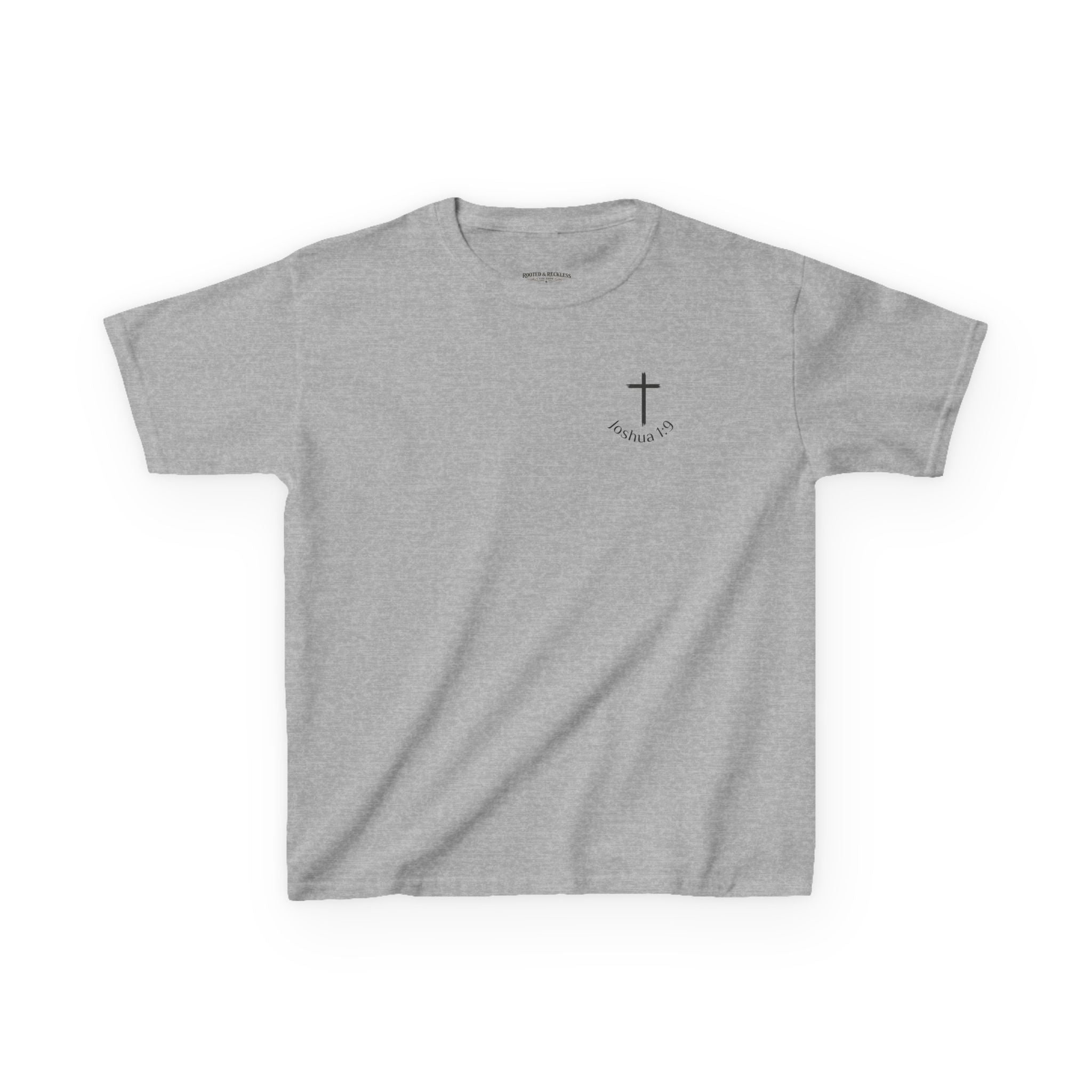 Be Strong & Courageous — Small Cross Chest Design
