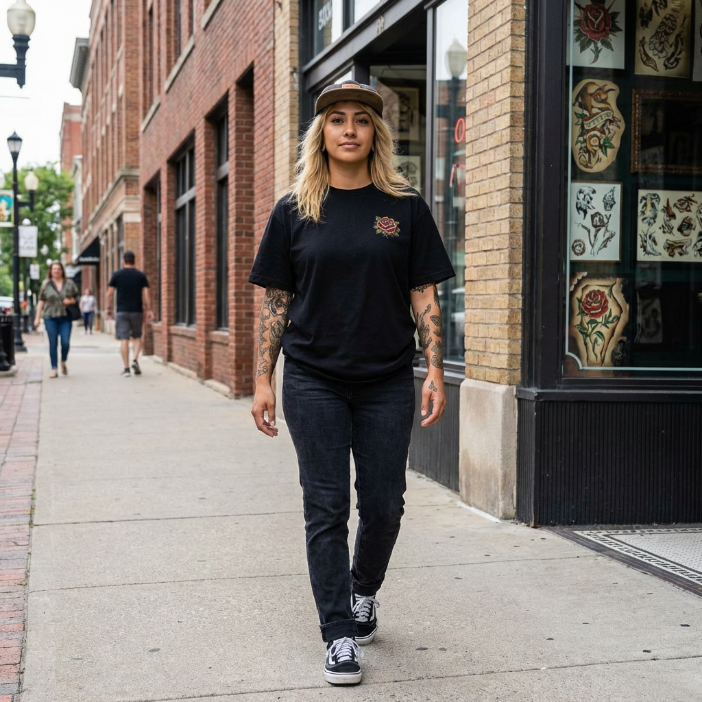 Rooted & Reckless Rose T‑Shirt