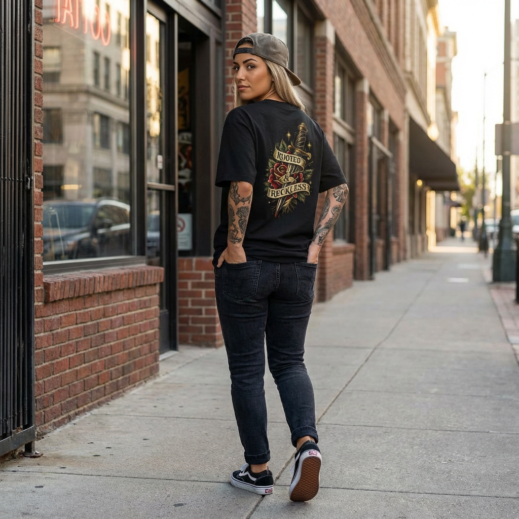 Rooted & Reckless Rose T‑Shirt